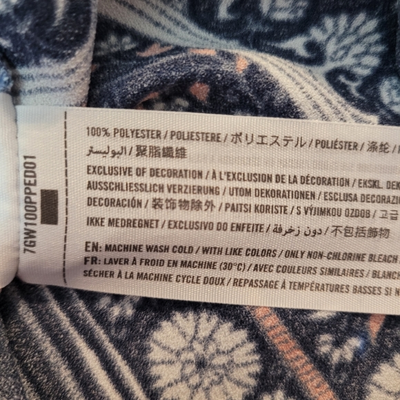 Abercrombie and Fitch | Blue and Pink Paisley Print Dress - Picture 3 of 6